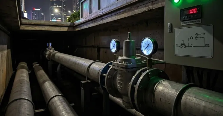 Otomatisasi PRV jaringan air untuk pencegahan kebocoran pipa PDAM akibat water hammer